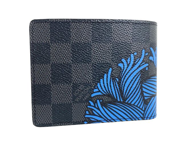 Louis Vuitton Corda Damier Graphite Slender N41679 Nero - vista 4