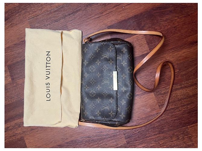 Louis Vuitton Favorite MM Clutch Tasche Braun Stoff - Ansicht 2