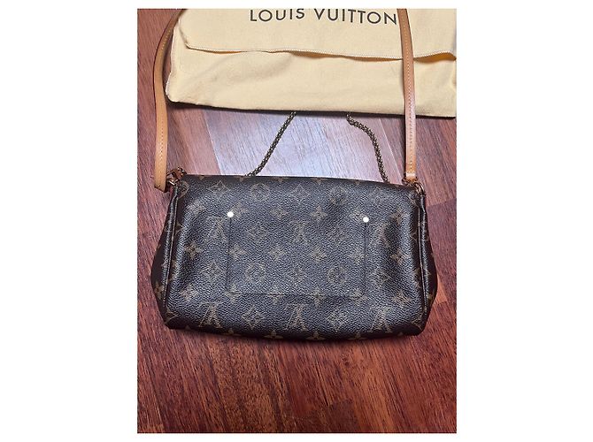 Louis Vuitton Favorite MM Clutch Tasche Braun Stoff - Ansicht 7