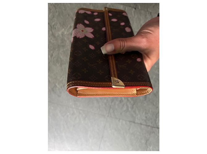 Cartera Louis Vuitton Murakari Monograma Flores Marrón Castaño - vista 10