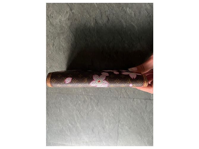 Cartera Louis Vuitton Murakari Monograma Flores Marrón Castaño - vista 5