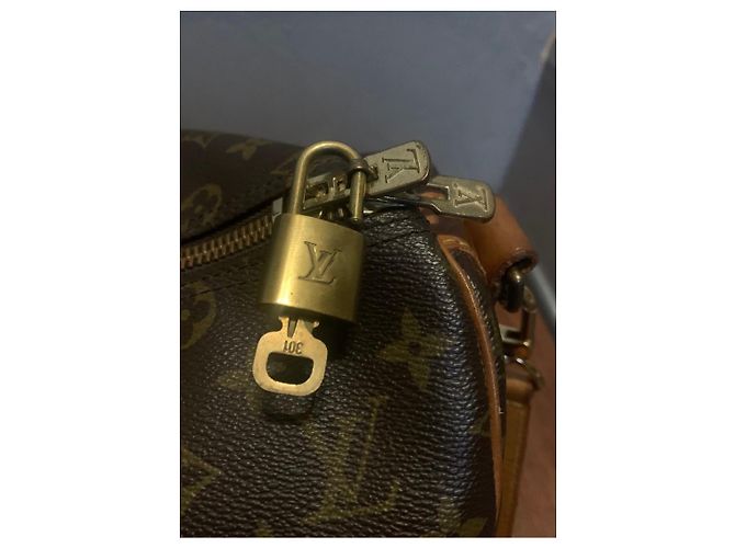Borsa da viaggio Louis Vuitton Keepall 45 Marrone in tela - vista 6