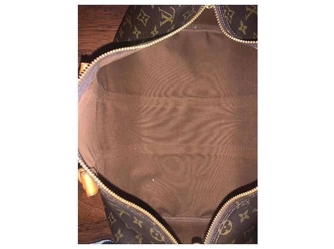 Borsa da viaggio Louis Vuitton Keepall 45 Marrone in tela - vista 7