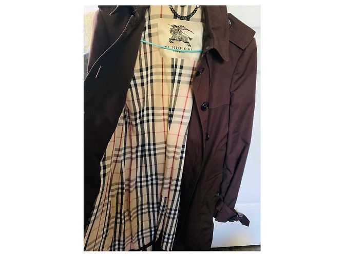 Gabardina Burberry Marrón de Algodón Castaño - vista 3