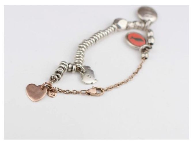 Dodo Pomellato Eccezionale braccialetto Dodo 9k Oro rosa e ciondoli Argento Turchese - vista 2