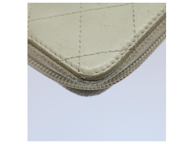 Cartera larga CHANEL Cambon Line Cuero Blanco CC Auth ep1750 - vista 15