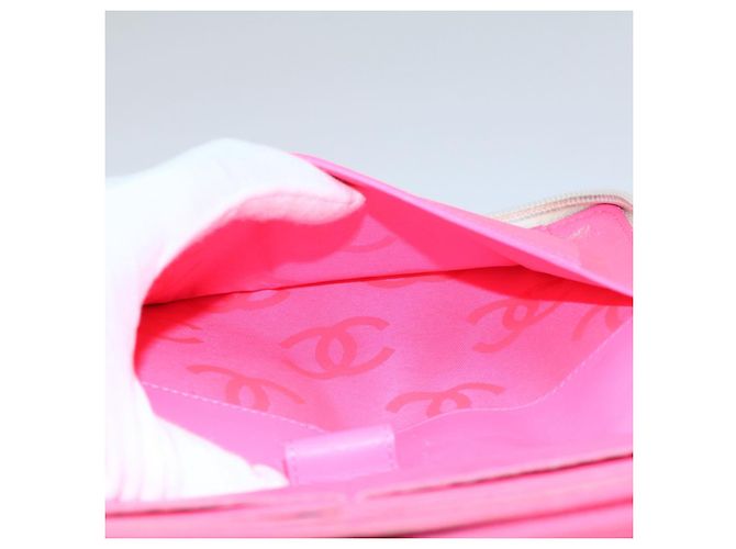 Cartera larga CHANEL Cambon Line Cuero Blanco CC Auth ep1750 - vista 20