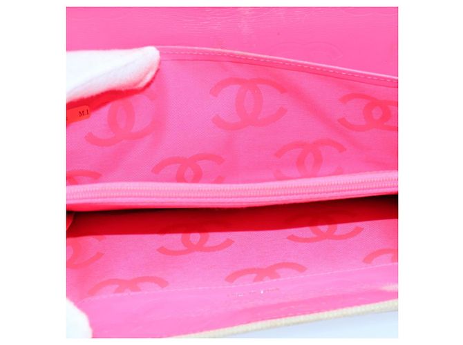 Cartera larga CHANEL Cambon Line Cuero Blanco CC Auth ep1750 - vista 21