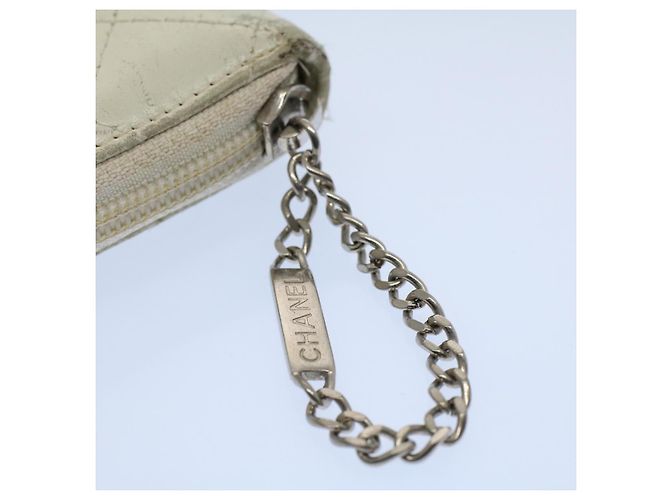 Cartera larga CHANEL Cambon Line Cuero Blanco CC Auth ep1750 - vista 7