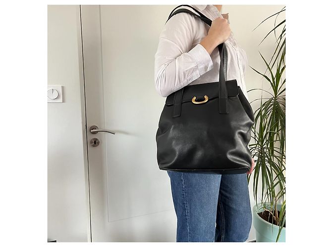 Borsa a mano Lancel in pelle nera Nero - vista 8