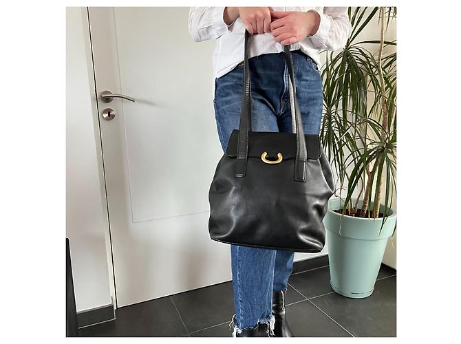 Borsa a mano Lancel in pelle nera Nero - vista 9