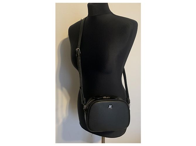 Borsa in pelle nera Courreges Nero - vista 10
