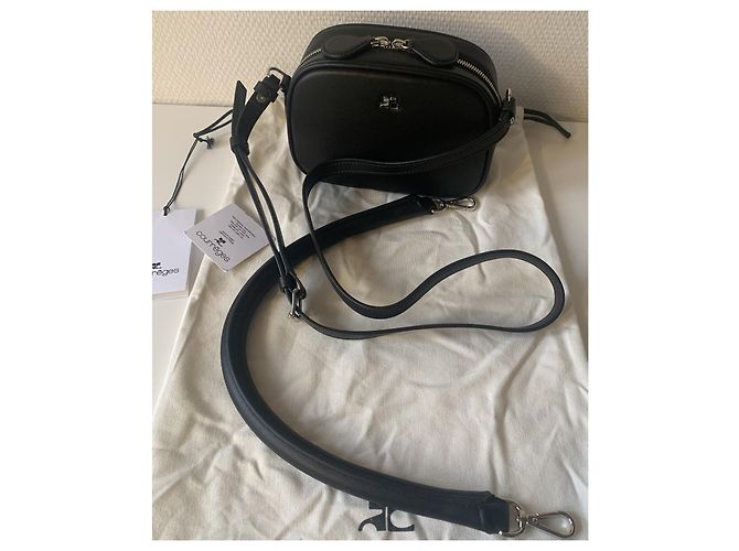 Borsa in pelle nera Courreges Nero - vista 5