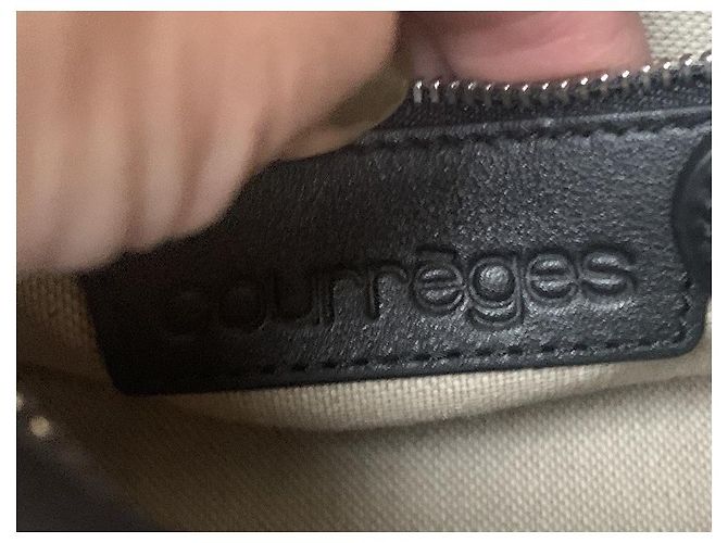 Borsa in pelle nera Courreges Nero - vista 6