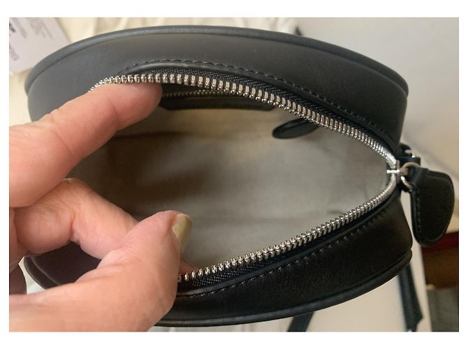 Borsa in pelle nera Courreges Nero - vista 7