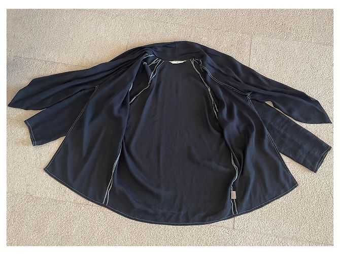 giacca nera Barbara Bui attacca gioiello T in lino-viscosa. S/M Nero - vista 10