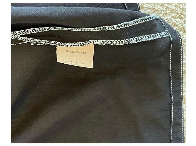 giacca nera Barbara Bui attacca gioiello T in lino-viscosa. S/M Nero - vista 12