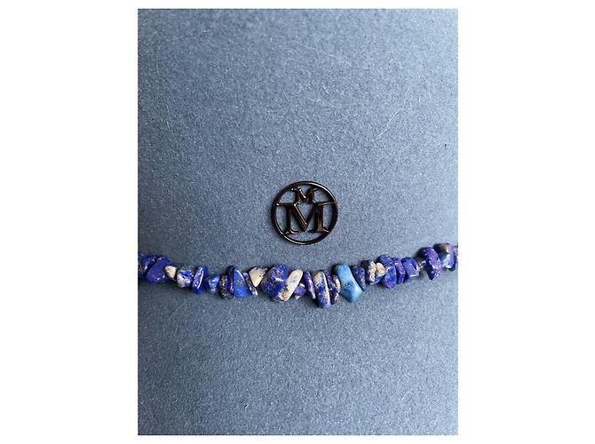 Cappello Maison Michel Mini Kendall Blu Denim - vista 2