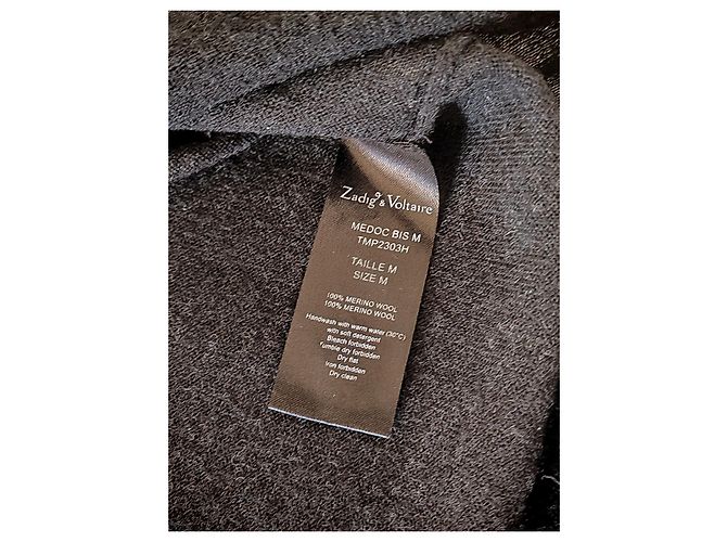 Zadig & Voltaire Gardigan Edition Péage V-Ausschnitt Wollpullover schwarz - Ansicht 5