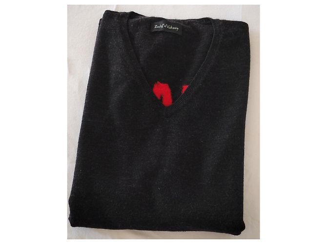 Zadig & Voltaire Gardigan Edition Péage V-Ausschnitt Wollpullover schwarz - Ansicht 9