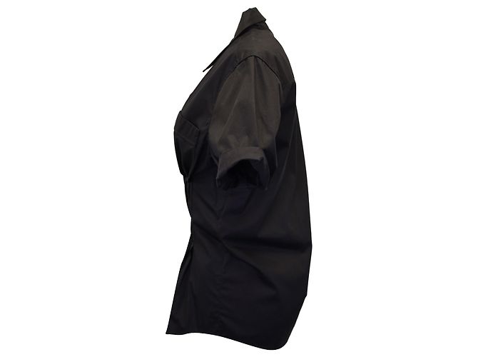 Camicia Isabel Marant Gramy con bottoni sul davanti in cotone nero - vista 2