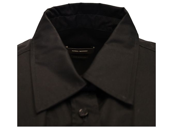 Camicia Isabel Marant Gramy con bottoni sul davanti in cotone nero - vista 4