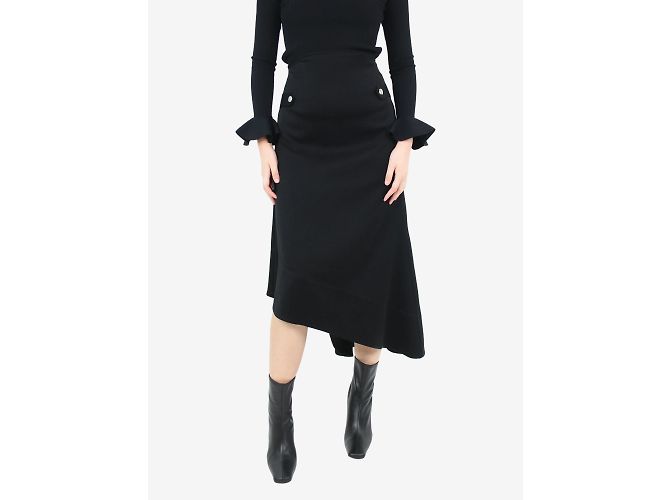 Ellery Falda midi asimétrica negra - talla UK 8 - vista 2