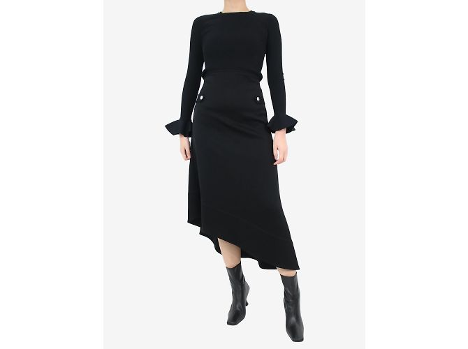 Ellery Falda midi asimétrica negra - talla UK 8 - vista 3