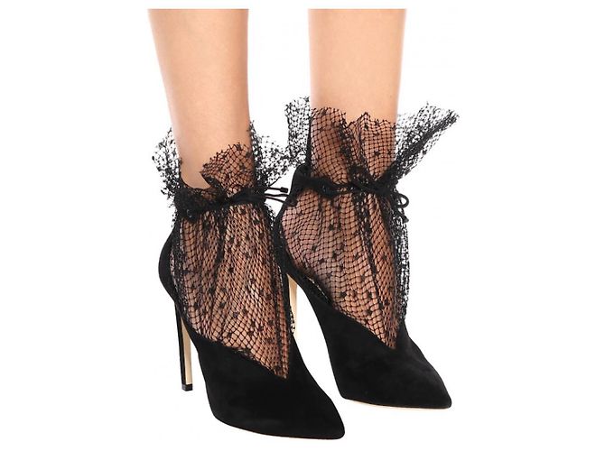 Stivaletti Jimmy Choo Leanne 100 in pelle nera 40.5 Nero - vista 2