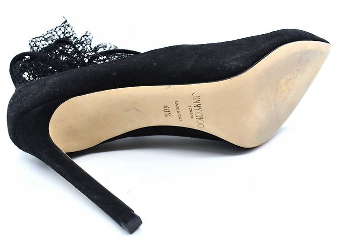 Stivaletti Jimmy Choo Leanne 100 in pelle nera 40.5 Nero - vista 4
