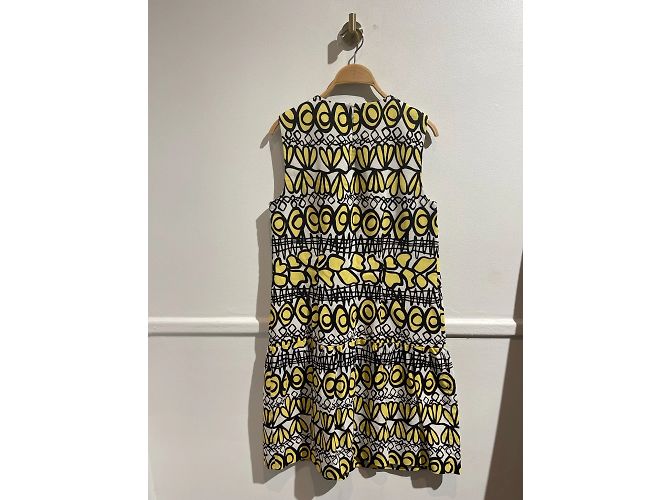 Vestidos PAROSH T.Internacional M Algodón Amarillo - vista 3