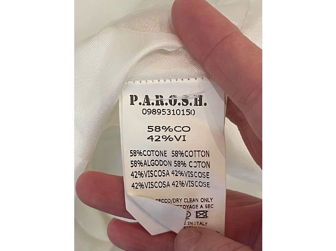 Vestidos PAROSH T.Internacional M Algodón Amarillo - vista 5