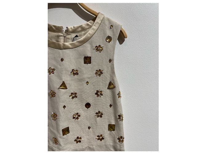 Chloé CHLOE Kleider T.FR 38 Leinen Beige - Ansicht 2