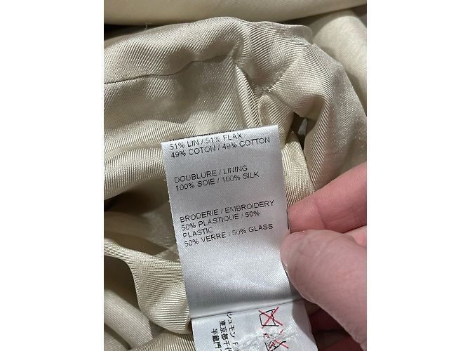 Chloé CHLOE Kleider T.FR 38 Leinen Beige - Ansicht 6