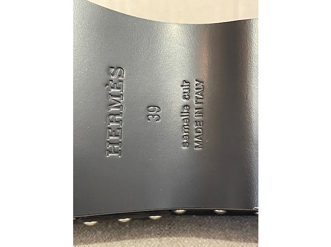 Hermès HERMES Pantoletten & Clogs T.EU 39 Leder Schwarz - Ansicht 6