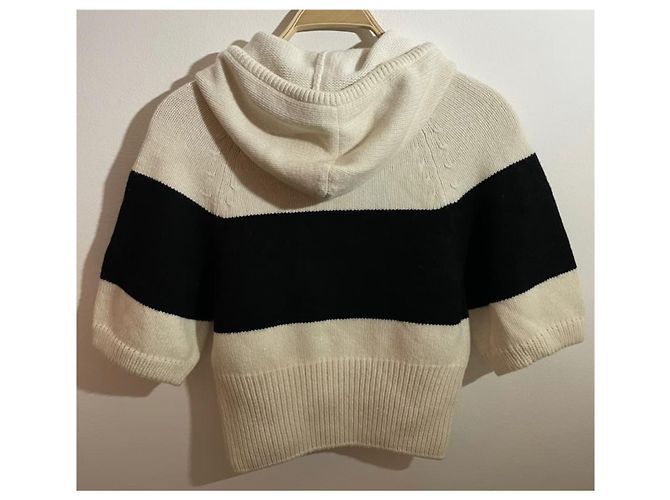 Christian Dior Kapuzenpullover aus Kaschmir Ecru Aus weiß - Ansicht 3