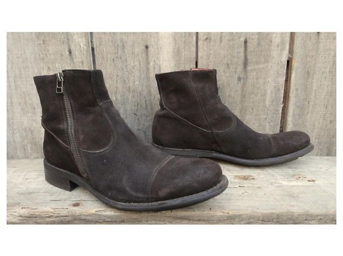 Stivali Paraboot Nabuk Marrone Scuro 40 - vista 2