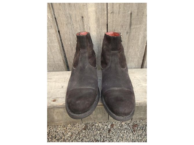 Stivali Paraboot Nabuk Marrone Scuro 40 - vista 3