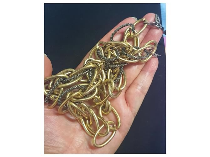 Collana Dior Placcata Oro D'oro Metallico - vista 7