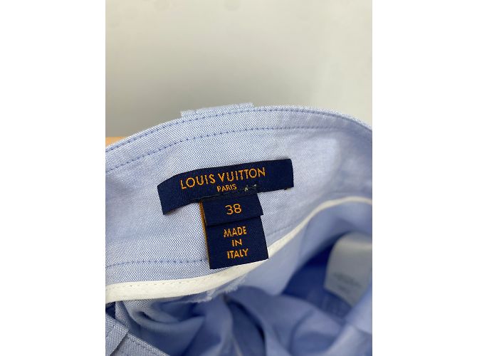 Pantalones Louis Vuitton T.FR 38 Algodón Azul - vista 4