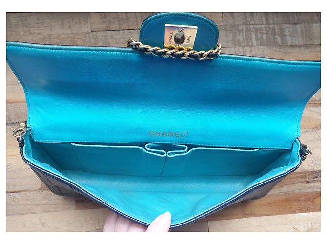 Chanel Borsa con barretta di cioccolato East West Blu navy - vista 11