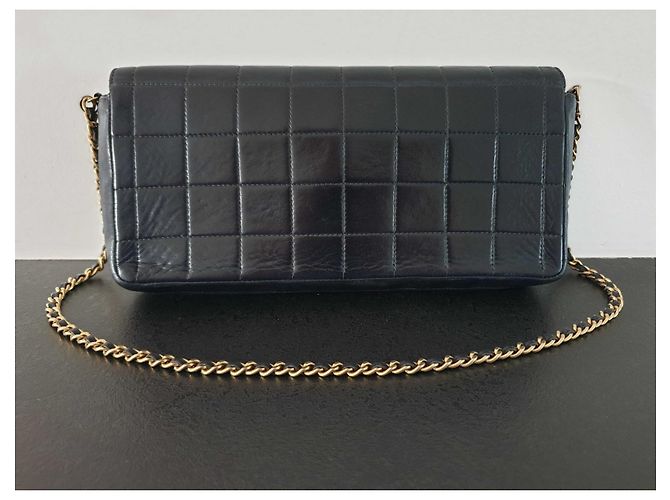 Chanel Borsa con barretta di cioccolato East West Blu navy - vista 3