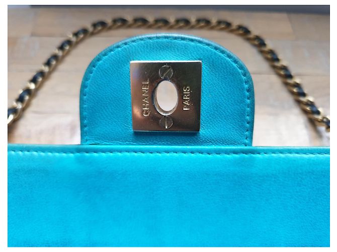 Chanel Borsa con barretta di cioccolato East West Blu navy - vista 9