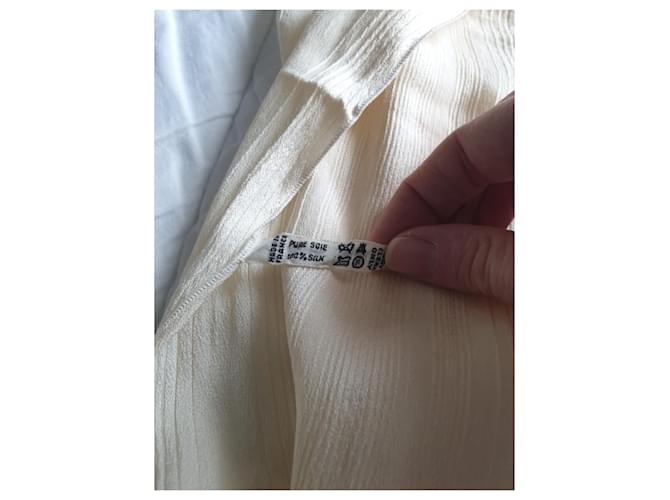 Dior weißer Seidenschal Creme - Ansicht 7