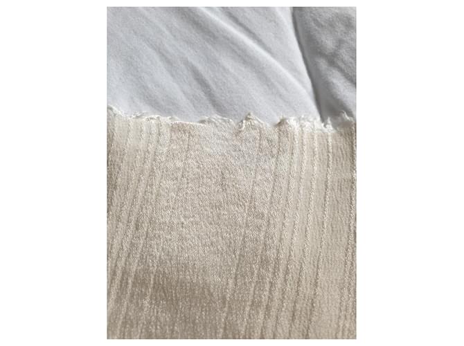 Dior weißer Seidenschal Creme - Ansicht 9