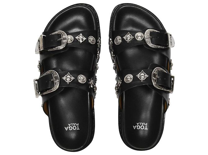AJ844 Mulo - Toga Pulla - Nero - Pelle - vista 3