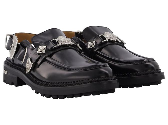 AJ1070 Mocassini - Toga Pulla - Pelle - Nero - vista 2