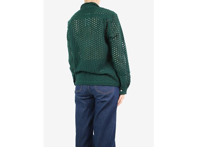 Johnnie Boden Camisa abotonada textura verde - talla XS/S - view 3