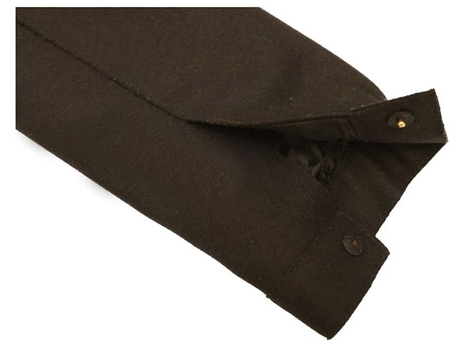 Miu Miu Cappotto al ginocchio con scollo a V in lana nera e lunghezza al ginocchio 44 Nero - vista 10