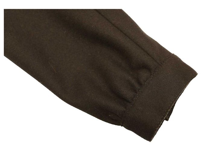 Miu Miu Cappotto al ginocchio con scollo a V in lana nera e lunghezza al ginocchio 44 Nero - vista 11